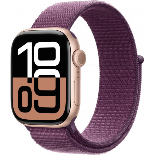 Apple Watch S10 42mm Sport Loop Plum, Rose Gold