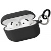 Чехол силиконовый VLP Soft Touch, с кольцом, для AirPods 4, черный