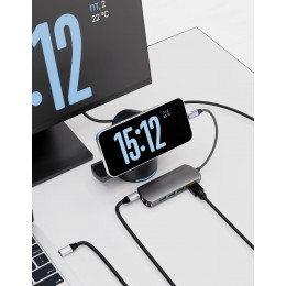 Адаптер VLP Infinity USB-C Hub 8 в 1, графит