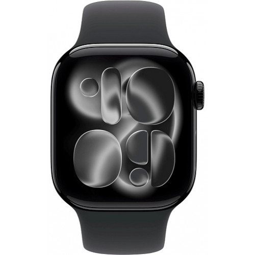 Apple Watch Series 11 46mm Jet Black Aluminum Case with Sport Band Black