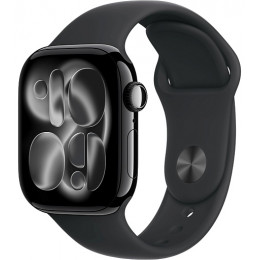 Apple Watch Series 11 42mm Jet Black Aluminum Case with Sport Band Black