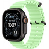 Apple Watch Ultra 3 (2025) 49mm Black Titanium Case with Neon Green Ocean Band