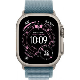 Apple Watch Ultra 3 (2025) 49mm Natural Titanium Case with Light Blue Alpine Loop