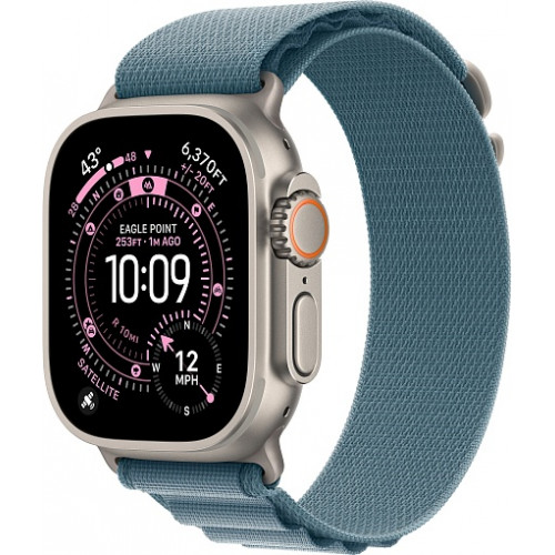 Apple Watch Ultra 3 (2025) 49mm Natural Titanium Case with Light Blue Alpine Loop