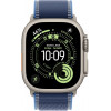 Apple Watch Ultra 3 (2025) 49mm Natural Titanium Case with Blue/Bright Blue Trail Loop