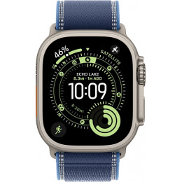Apple Watch Ultra 3 (2025) 49mm Natural Titanium Case with Blue/Bright Blue Trail Loop