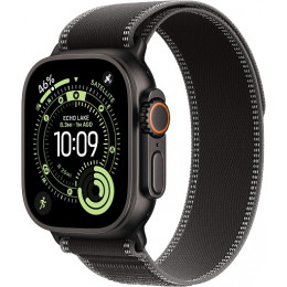 Apple Watch Ultra 3 (2025) 49mm Black Titanium Case with Black/Charcoal Trail Loop