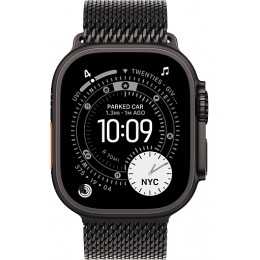 Apple Watch Ultra 3 (2025) 49mm Black Titanium Case with Black Titanium Milanese Loop