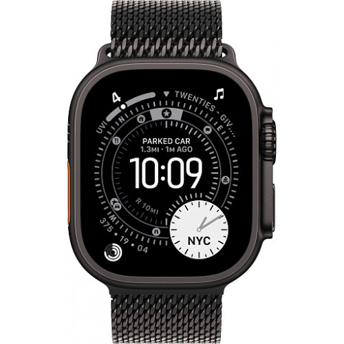 Apple Watch Ultra 3 (2025) 49mm Black Titanium Case with Black Titanium Milanese Loop