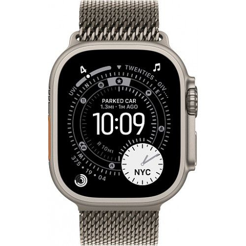 Apple Watch Ultra 3 (2025) 49mm Natural Titanium Case with Natural Titanium Milanese Loop