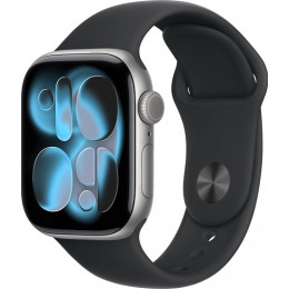 Apple Watch Series 11 42mm Space Gray Aluminum Case with Sport Band Black