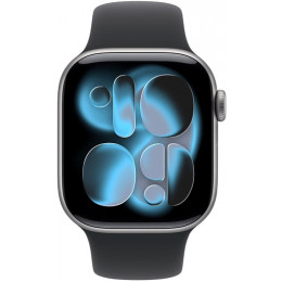 Apple Watch Series 11 42mm Space Gray Aluminum Case with Sport Band Black