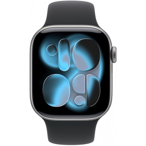 Apple Watch Series 11 46mm Space Gray Aluminum Case with Sport Band Black