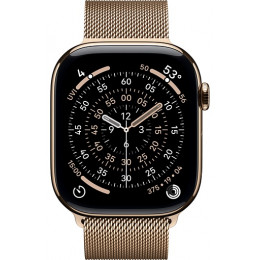 Apple Watch Series 11 42mm Gold Titanium Case with Milanese Loop Gold