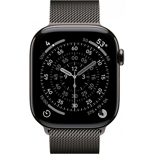 Apple Watch Series 11 46mm Slate Titanium Case with Milanese Loop Slate