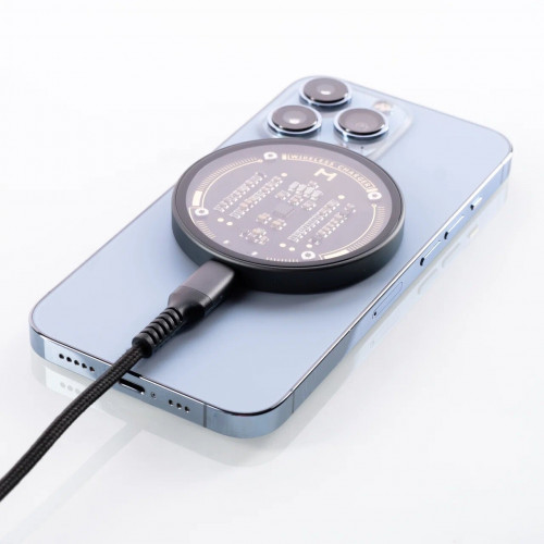 Компактное беспроводное зарядное устройство Magssory Robo Design 2 в 1 для iPhone и AirPods, с магнитами, совместимое с MagSafe, полночь