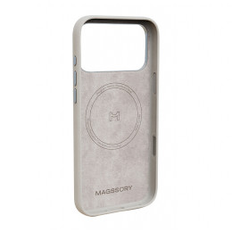 Чехол Magssory для iPhone 17 Pro, экокожа, MagSafe, ivory