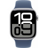 Apple Watch S10 46mm Sport Band, Silver/Denim