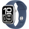 Apple Watch S10 46mm Sport Band, Silver/Denim