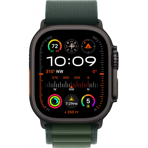 Умные часы Apple Watch Ultra 2 (2024) 49 мм Black Titanium Case, Dark Green Alpine Loop